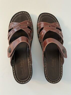Josef Seibel Women’s Brown Leather Sandal US Size 9 EU 40
